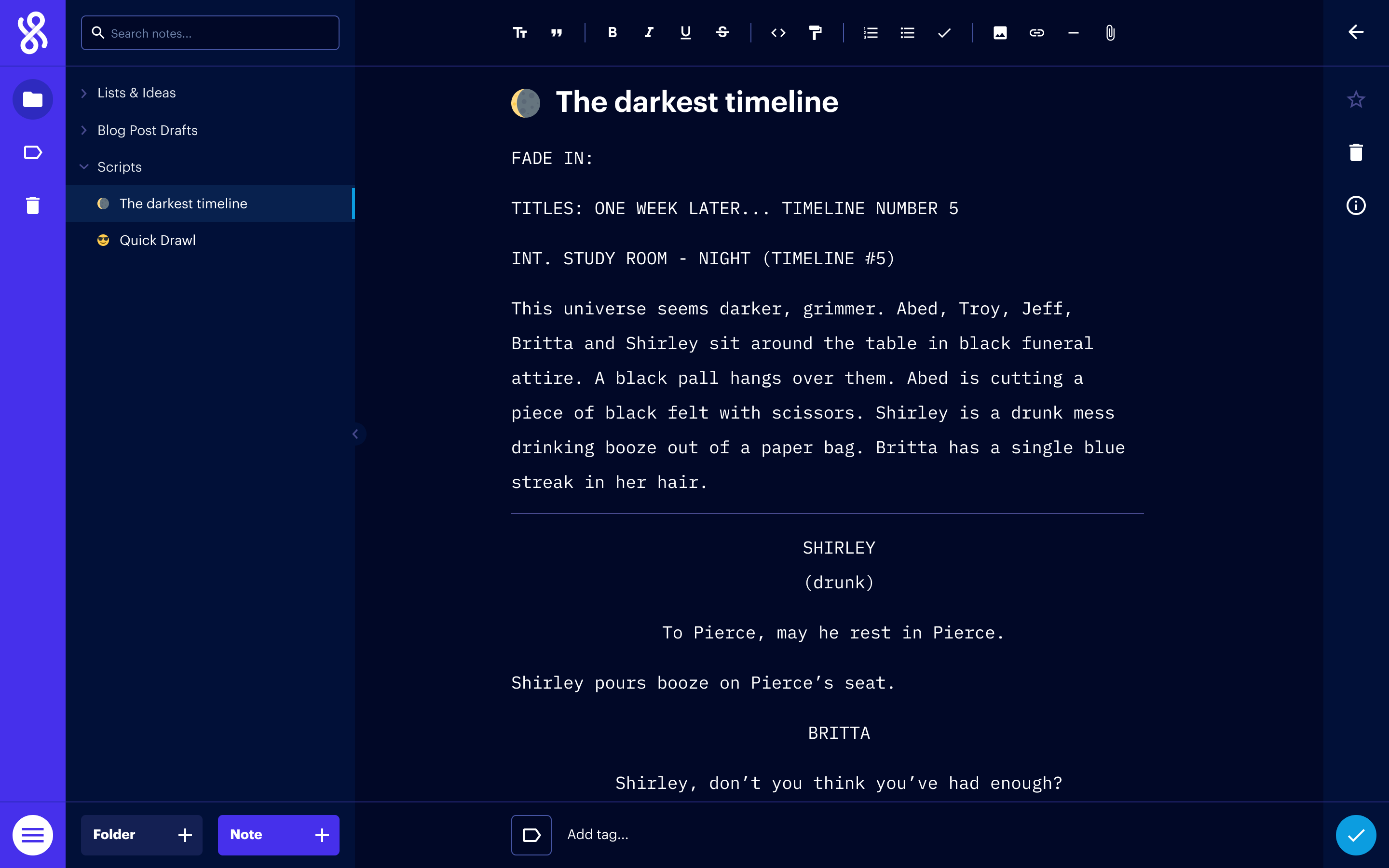 Scribe dark mode on desktop